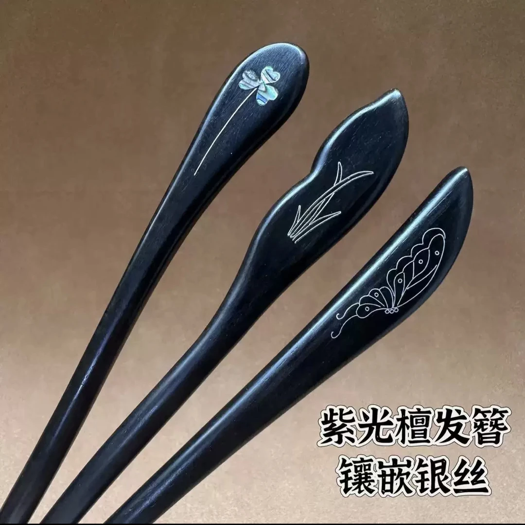 【螺钿】古风发簪复古国风纯手工日常简约银丝镶嵌气质