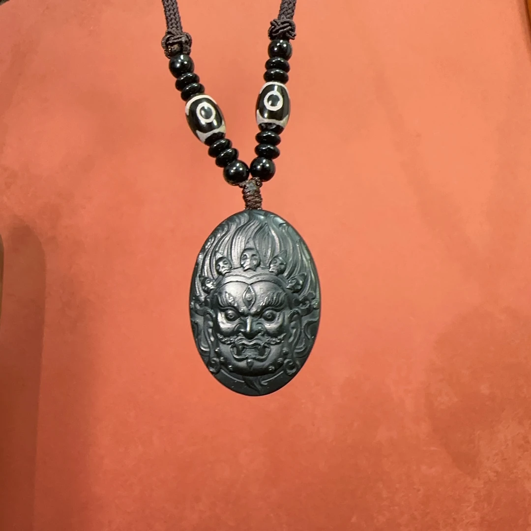 非金属珐琅吊坠 菩斋阁文创 0285 大黑天 民族风 多彩吊坠