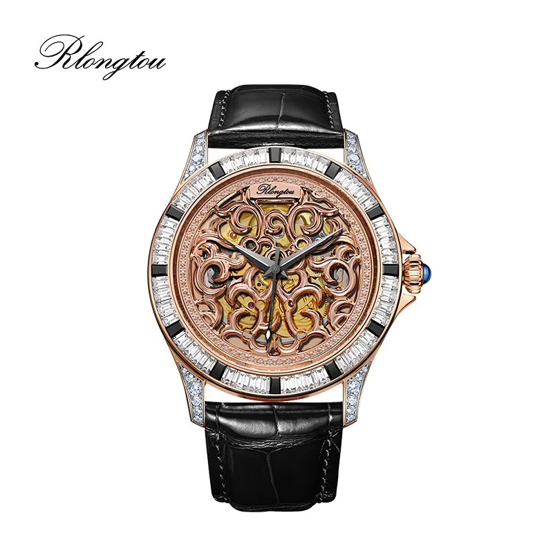 Tielbo/天舶浪陀镶钻全自动机械表205经典腕表男高档表防水轻奢