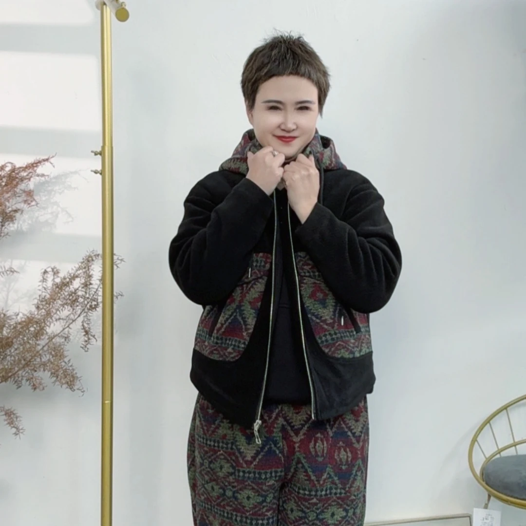 妈妈外套2025新款中年带帽女秋装洋气高端时尚短款春秋季宽松上衣