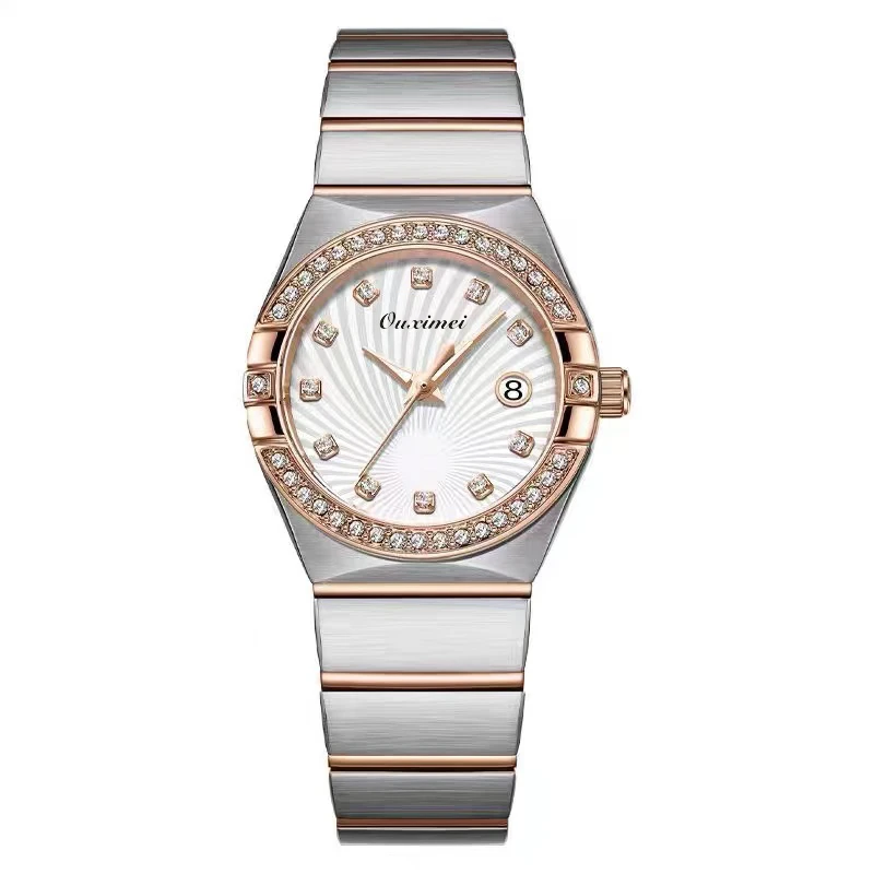 欧西美（OUXIMEI)休闲简约经典双鹰女士石英腕表-6655