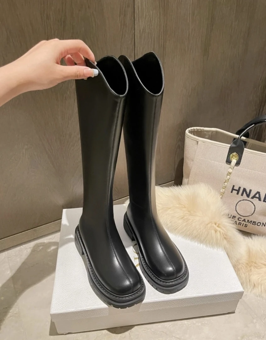 【快递即将停运】成都手工鞋4全皮显腿瘦显腿长V口瘦瘦靴长靴9623