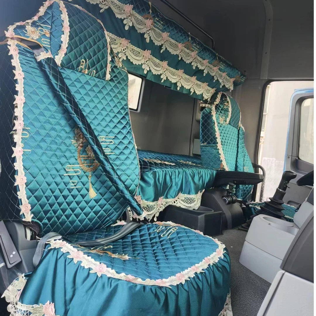 新款科技布国潮风解放JH6龙V天V悍V大货车座套卧铺套档杆套避光垫