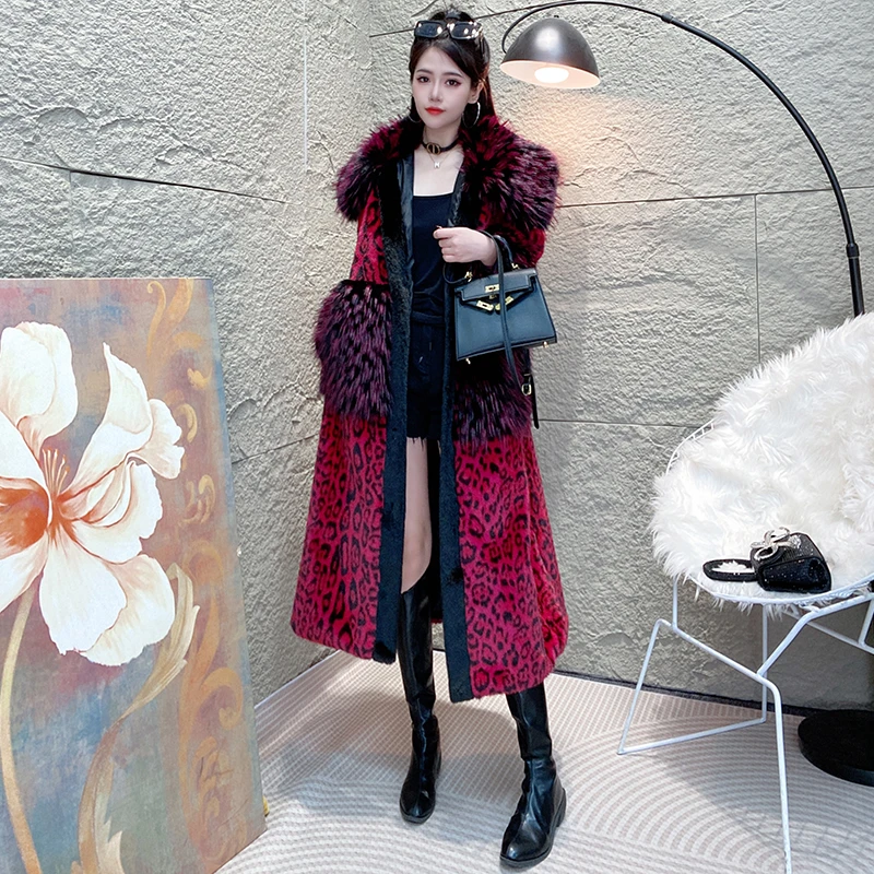 Bikamo/比卡陌2024年新款冬季时尚百搭拼接气质外套P0061玫红