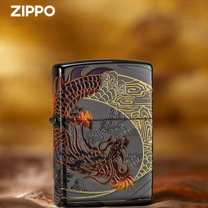 Zippo打火机之宝正版龙战于野礼物送男友TC8701SK