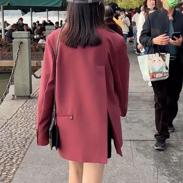春秋韩版小西装外套女薄款显瘦气质宽松百搭炸街ins休闲小西服