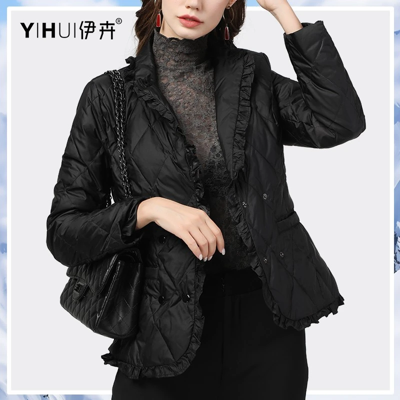 YIHUI伊卉羽绒服女装短款时尚白鸭绒外套保暖WG12975