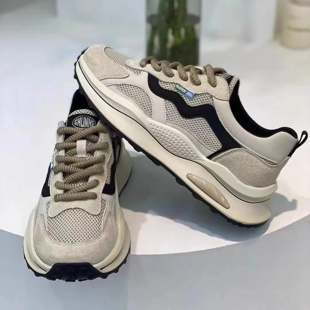 男鞋夏季网面透气鞋子男潮流百搭运动休闲鞋低帮软底时尚阿甘鞋男