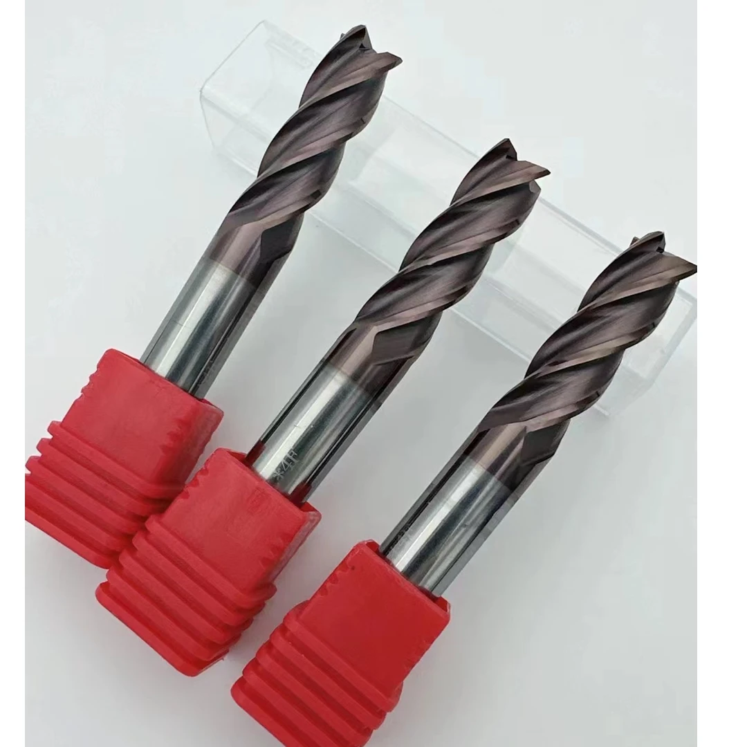 双十一特价钨钢铣刀D1-D4D6D8D10*75*100紫红色古铜色涂层系列