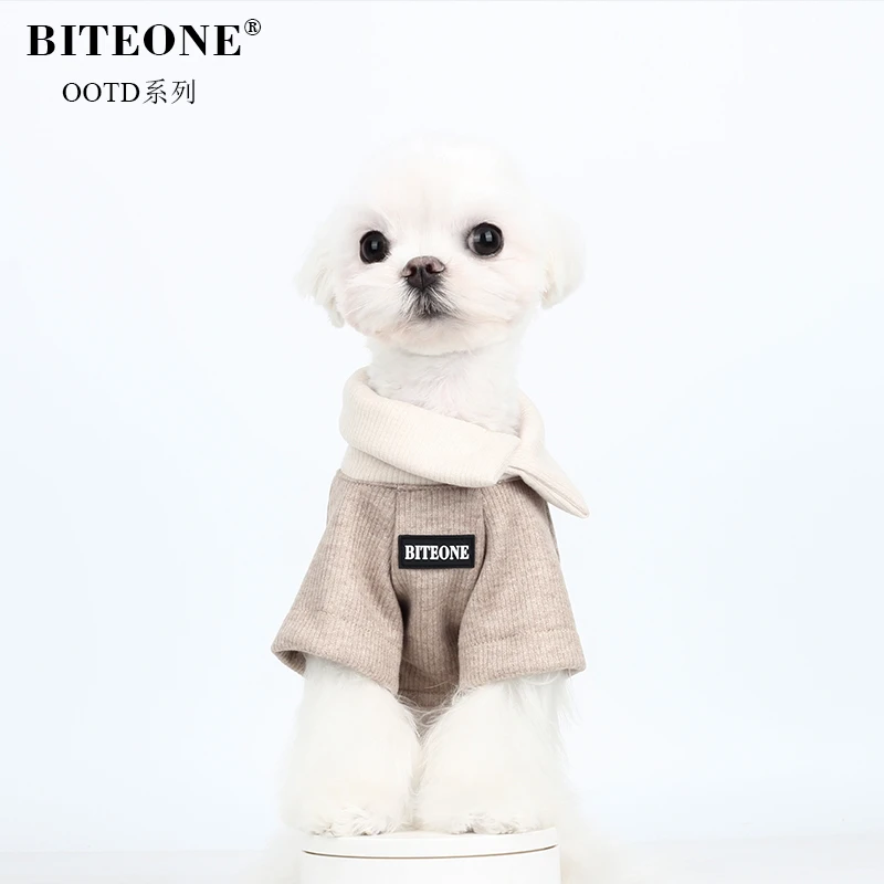 BITEONE【劳伦】猫咪狗狗秋冬衣服老钱风毛衣2024新款