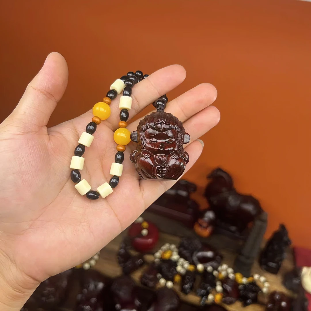 紫檀木【嘟嘟猴】生肖猴手把件实木雕刻摆件装饰品文玩手把件