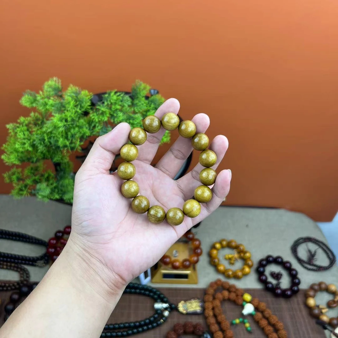 金丝楠木1.5cm单圈手串男女同款