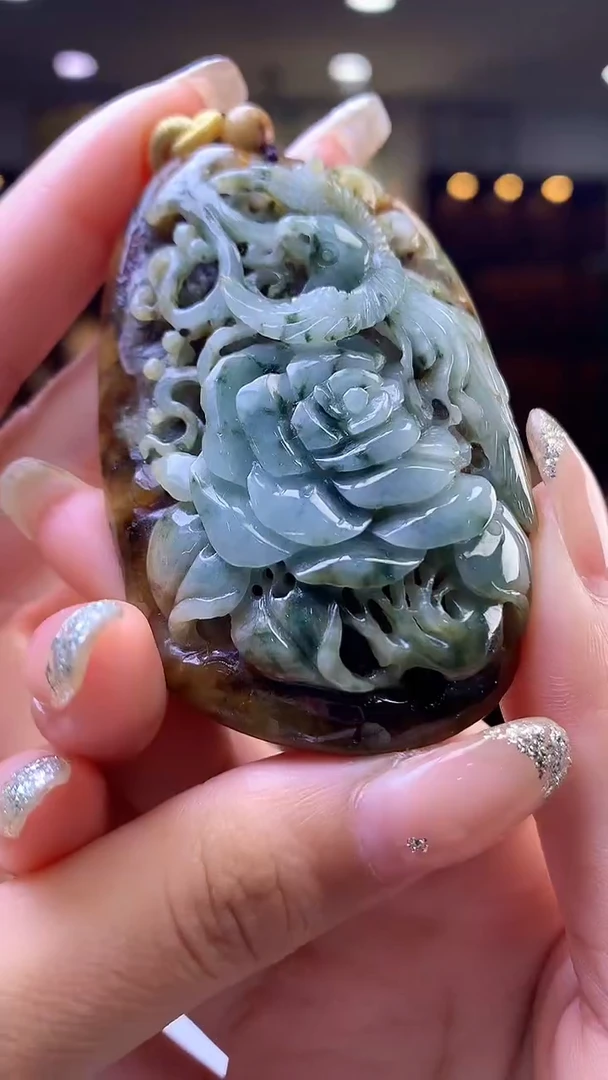 【闪购商品】定制翡翠未镶嵌1005xd-毛货挂件21