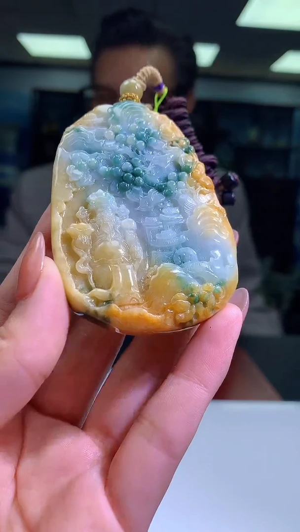 【闪购商品】定制翡翠未镶嵌1023hm--毛货挂件121