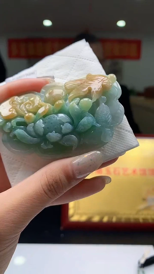 【闪购商品】定制翡翠未镶嵌1043xd-毛货挂件42