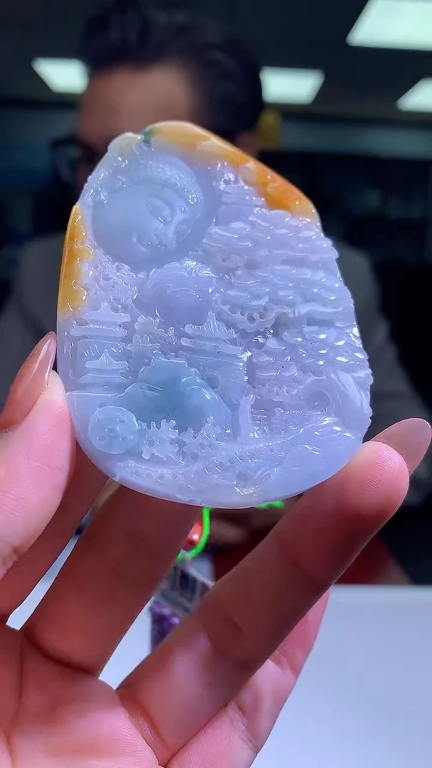 【闪购商品】定制翡翠未镶嵌1023hm--毛货挂件114