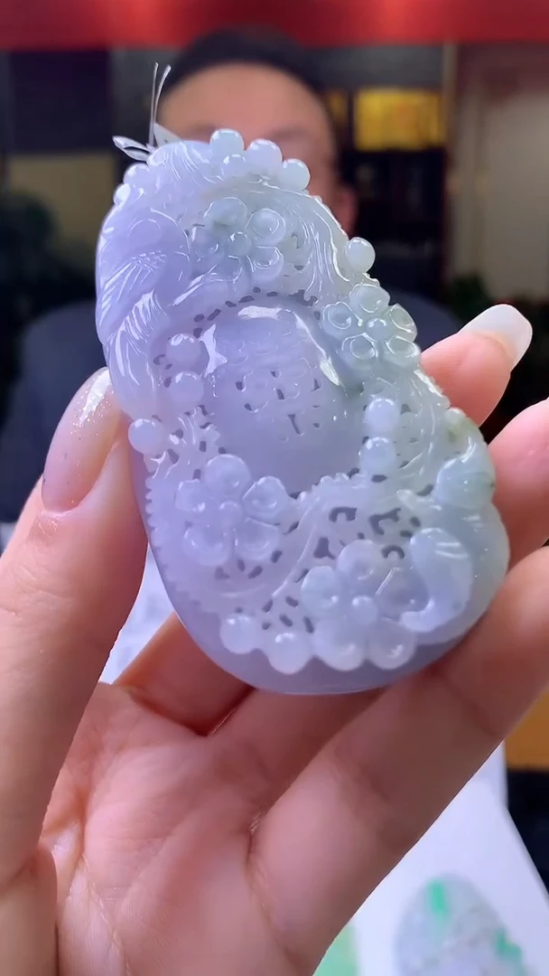 【闪购商品】定制翡翠未镶嵌1041xd-毛货挂件55