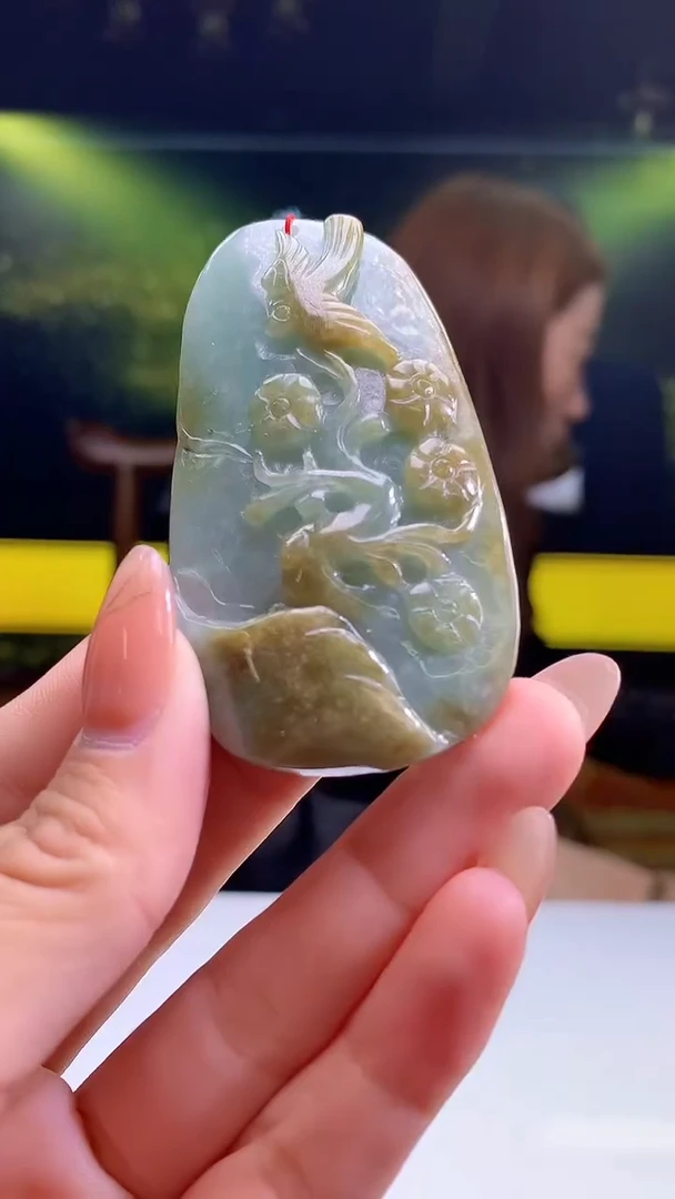 【闪购商品】定制翡翠未镶嵌1015hm- 毛货挂件114