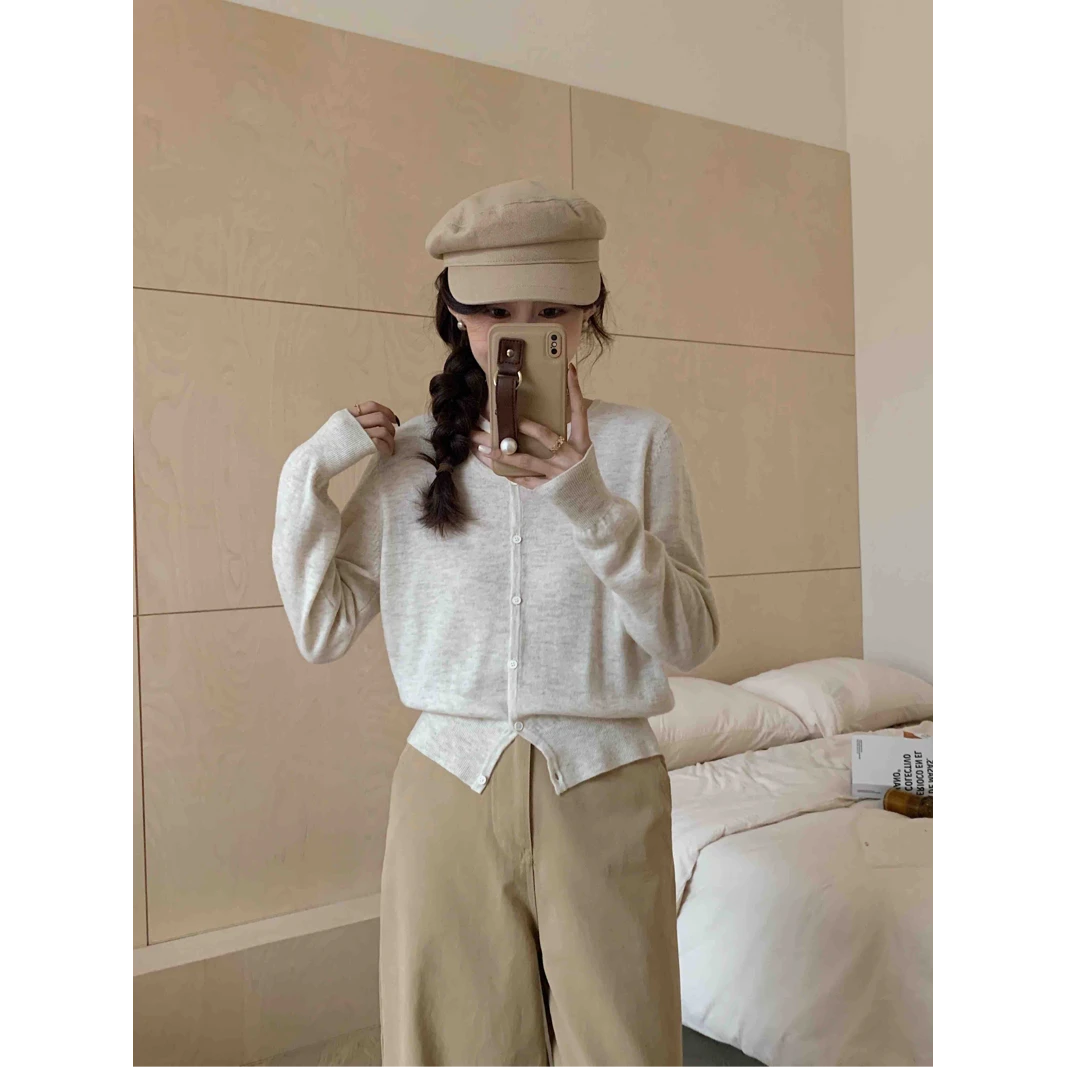 【908851】锁骨镂空-100绵羊毛设计领单肩镂空羊毛衫6.23福利