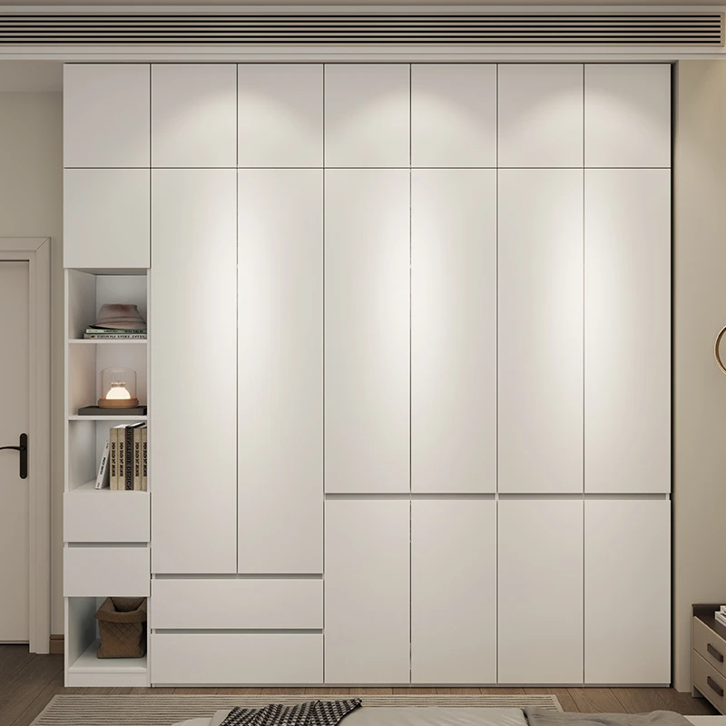 现代简约一门到顶衣柜定制加高顶柜卧室家用组合柜子平开门衣橱