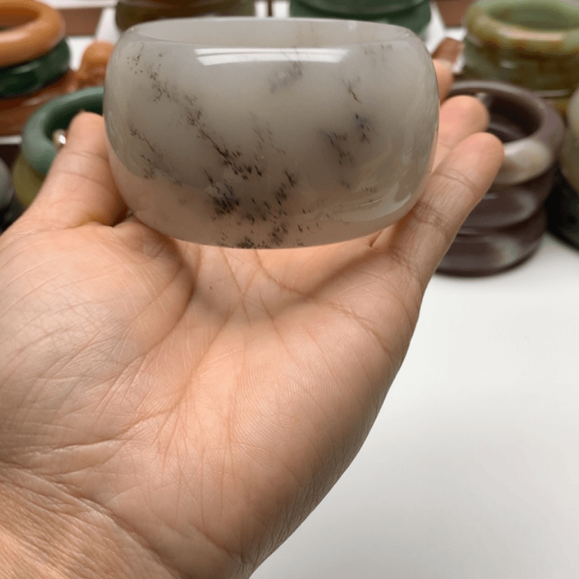 【闪购商品】石英质玉手镯合金原*清