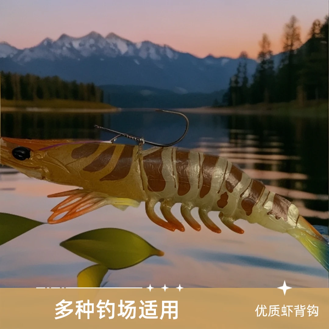 活虾背钩弹簧海钓淡水路亚船钓鱼钩鲈鱼石斑翘嘴红油矶钓筏钓挂钩