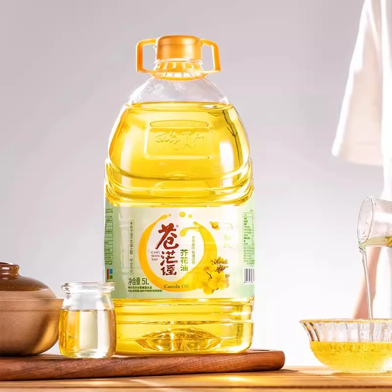 苍茫谣苍茫谣芥花油5L桶装一级压榨自然营养低芥酸菜籽油非转基因