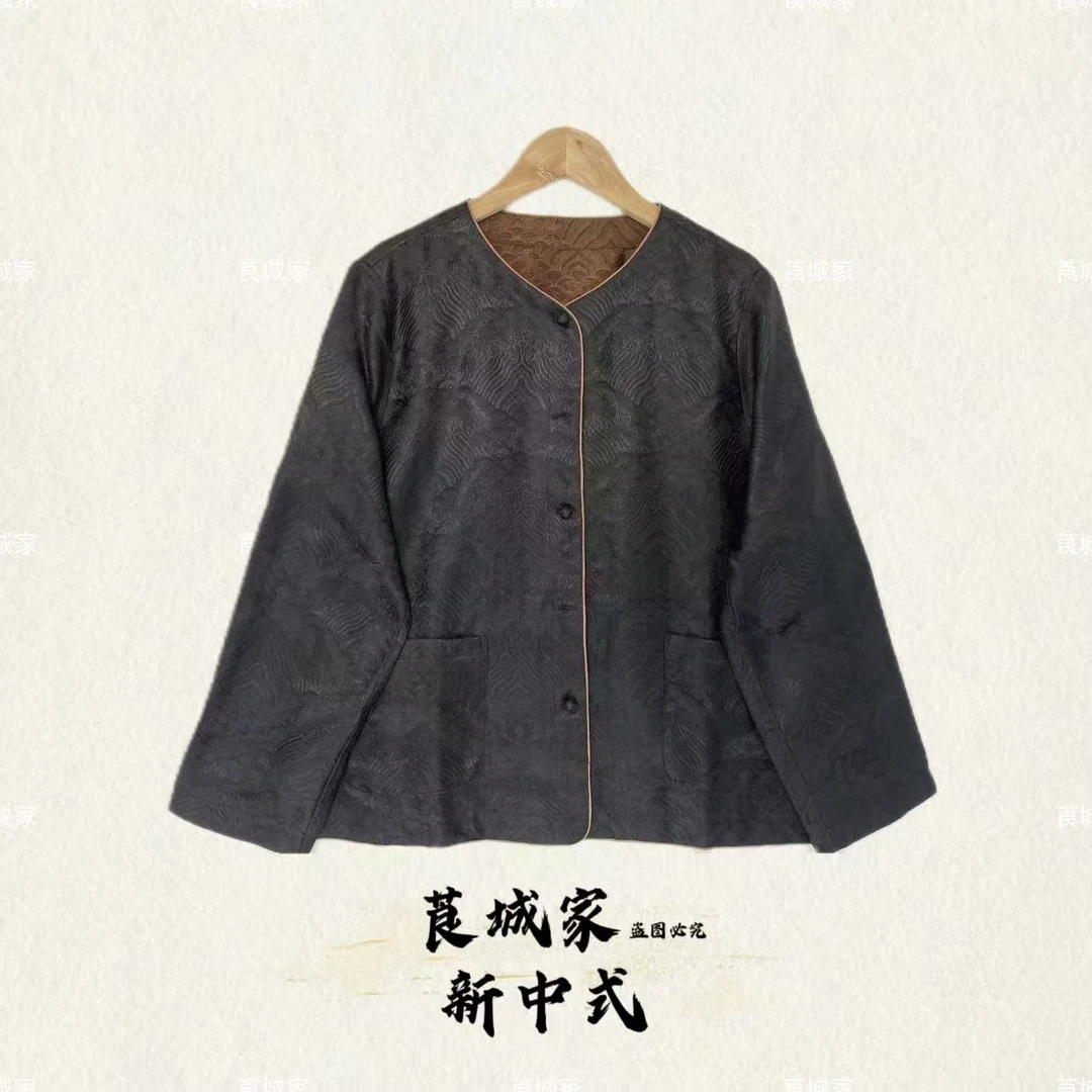 S970南浦  新中式秋款两面穿圆领外套