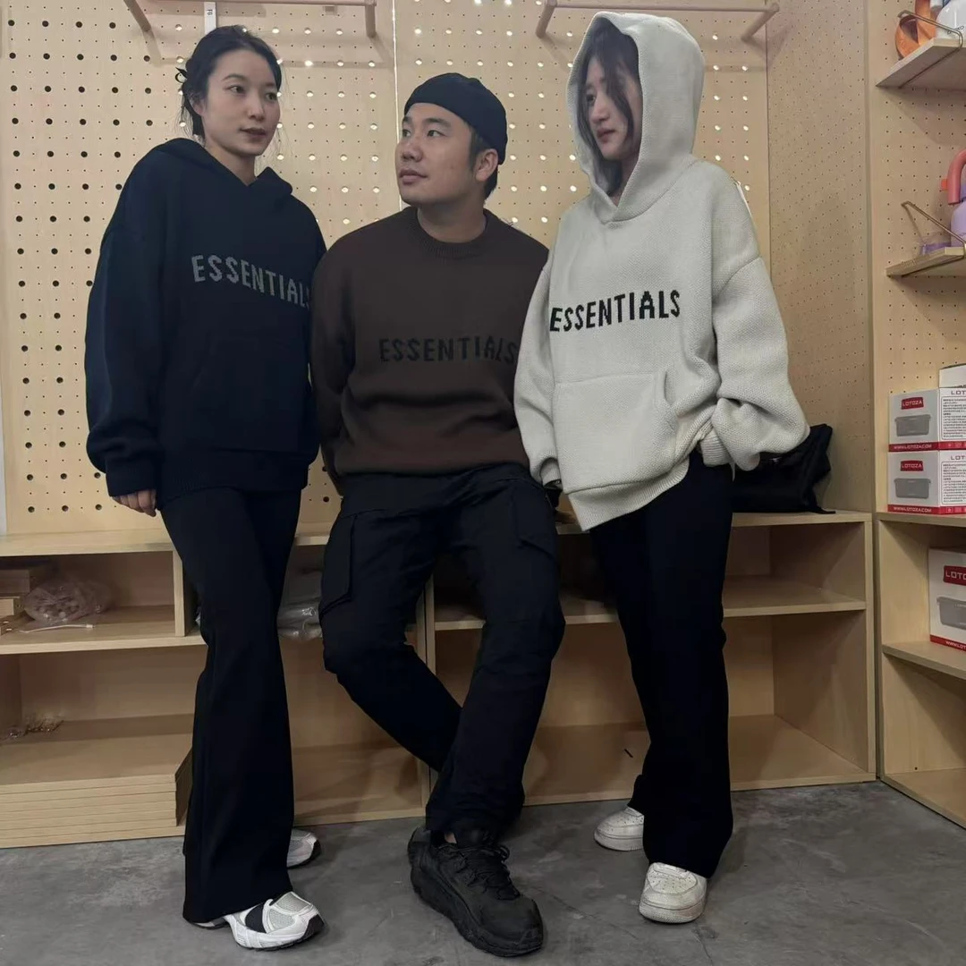 【什么都有】针织ess连帽针织衫/圆领针织衫