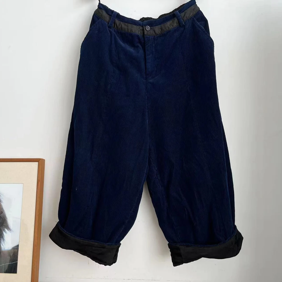 荼35700秋冬加厚夹棉直筒灯芯绒棉裤子