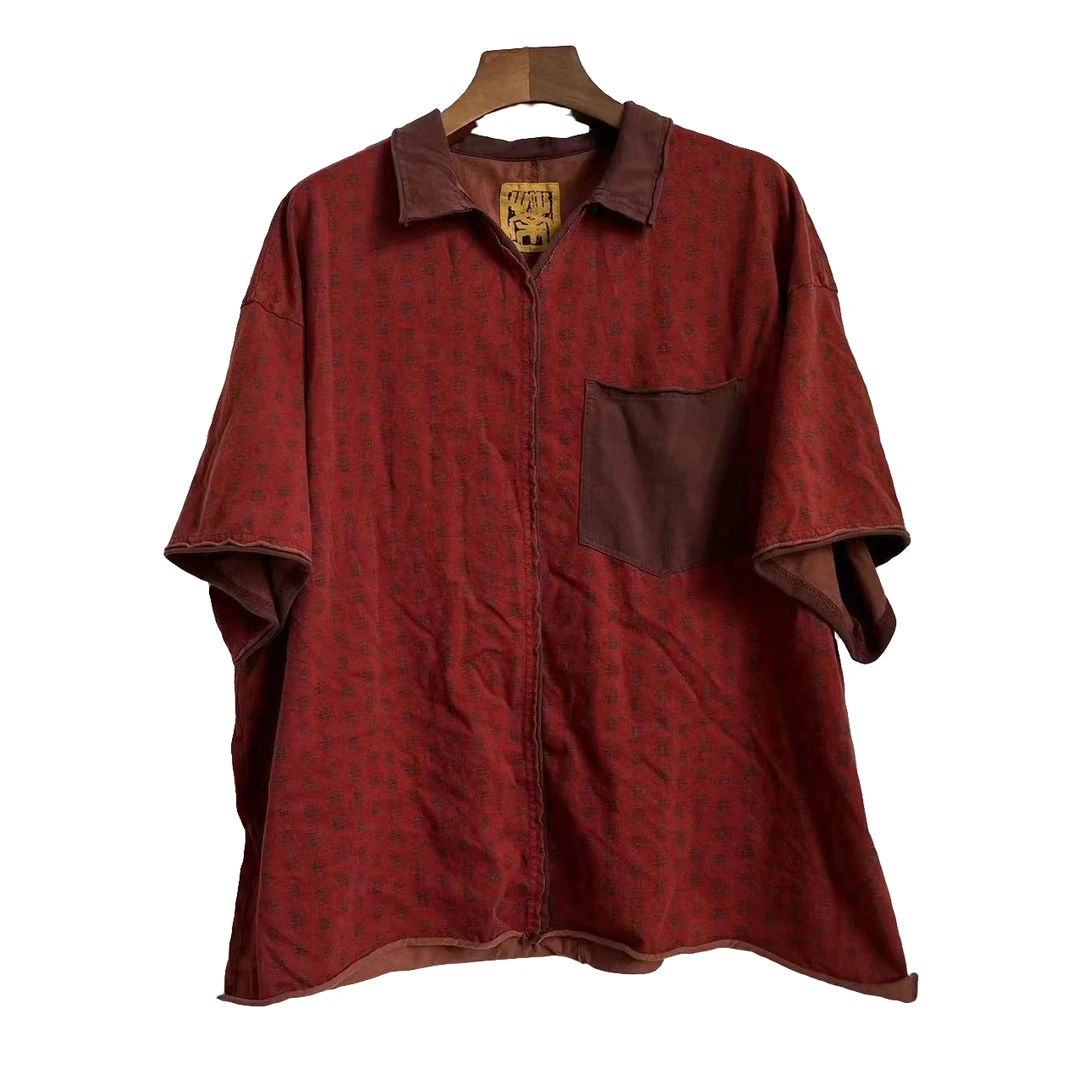 荼35609夏季薄款翻领大版宽松T恤