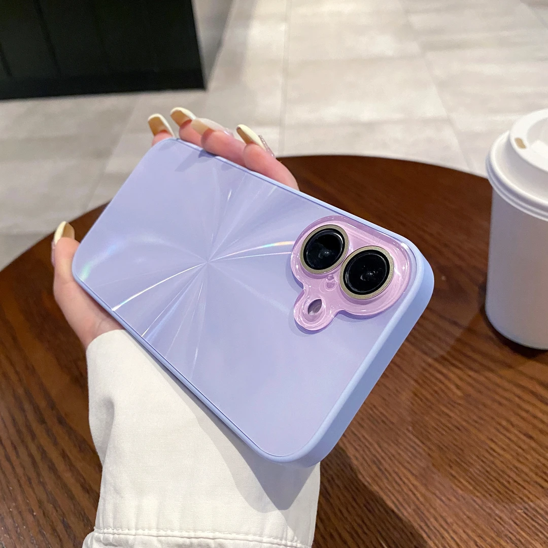 极光CD纹镜头全包手机壳适用于iPhone16promax苹果16/16Pro防摔