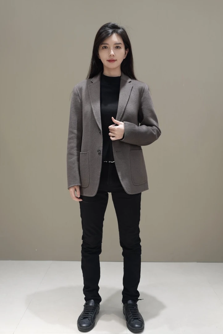 T&X/梯形2025秋冬男士简约修身时尚休闲羊毛西装（内胆可拆卸）0132