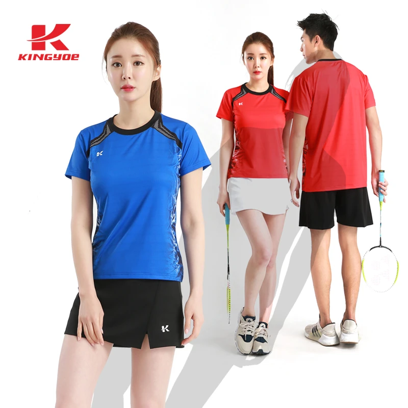 夏季短袖轻薄透气羽毛球服男款女款户外休闲健身速干休闲上衣
