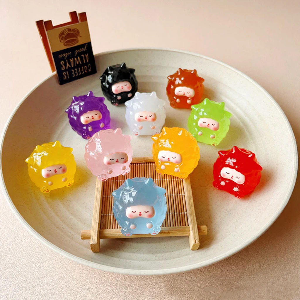 福气小羊夜光手工透明可爱创意摆件少女心立体家用