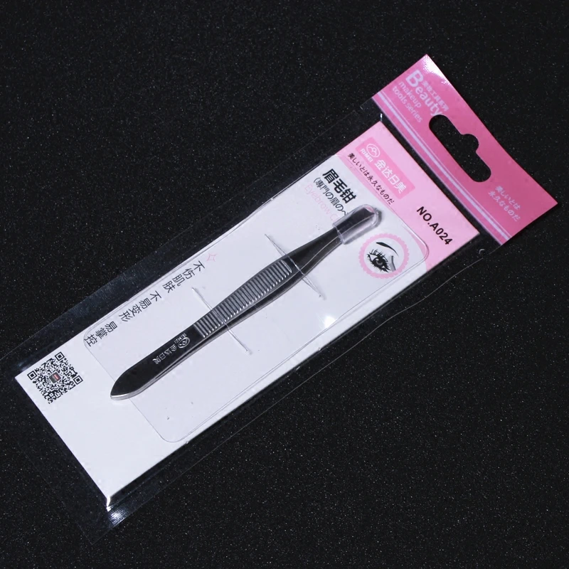 日美眉毛钳不锈钢眉夹眉钳宽口窄口眉拔镊子拔眉毛夹子眉毛夹A025