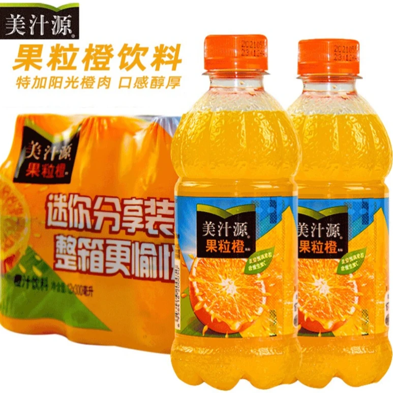 可口可乐 美汁源果粒橙 橙汁果汁饮料 300ml*12瓶 整件