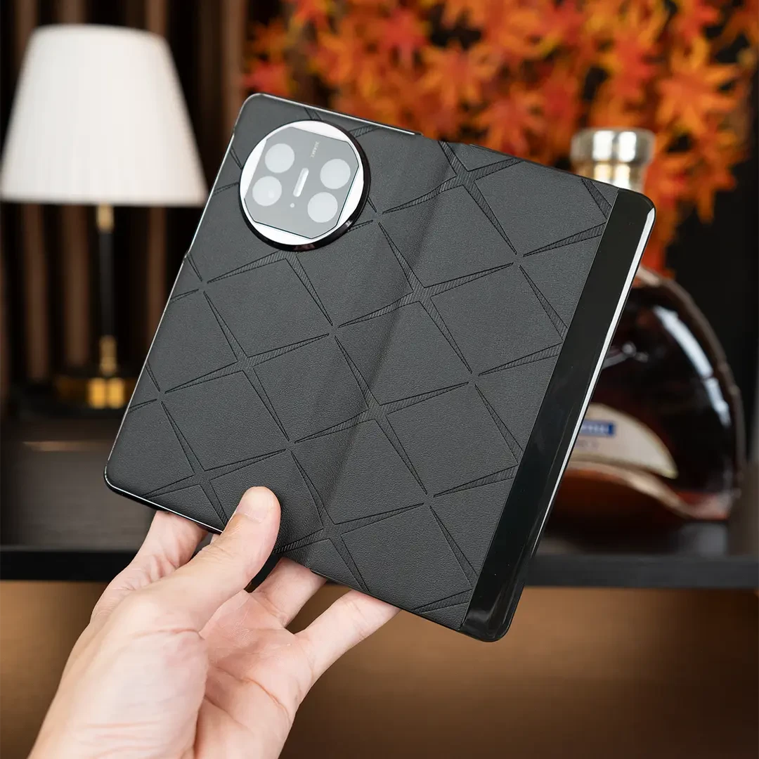 适用华为MateX5手机壳新款皮纹翻盖保护套商务智能视窗防摔matex3