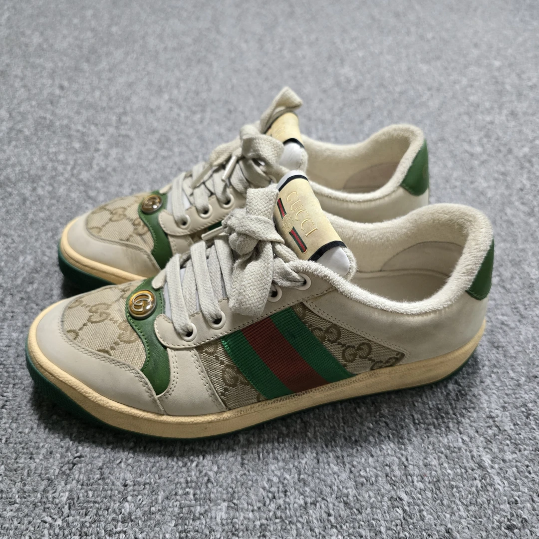 98新/36码/古驰/Gucci/绿尾老花小脏鞋/BF00348