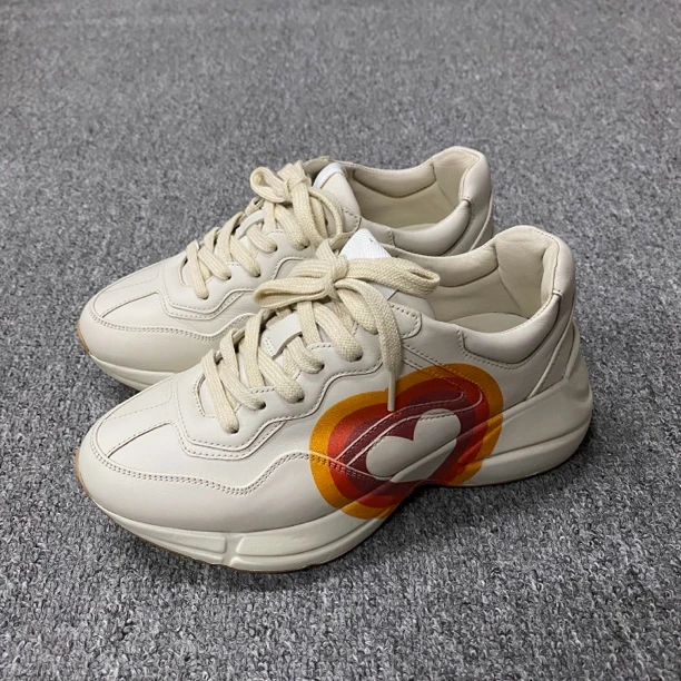 95新 GUCCI/古驰 97新/35码/橙色爱心老爹鞋/BF00337