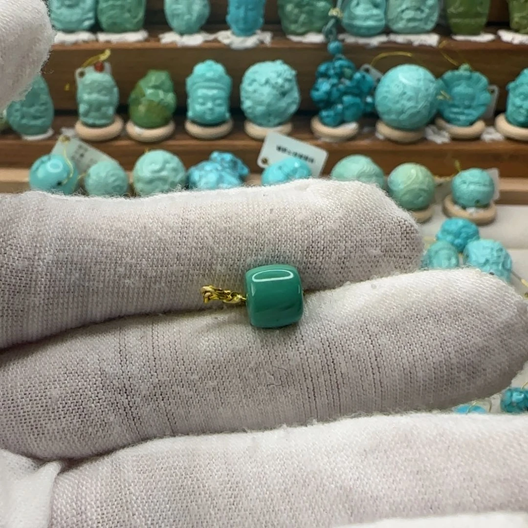 绿松石直切珠7.6mm未镶嵌