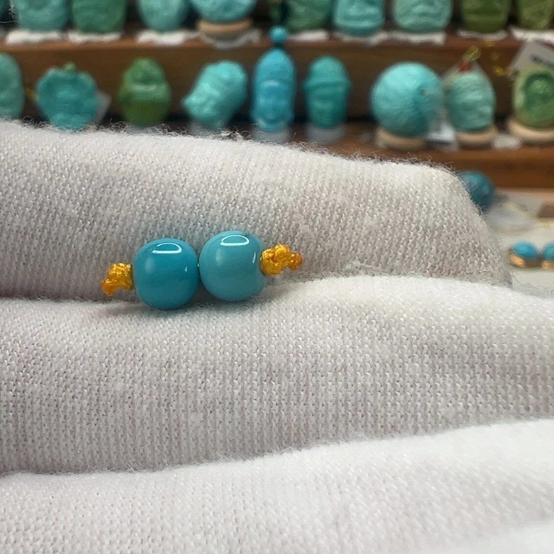 绿松石老型对珠5.5mm未镶嵌