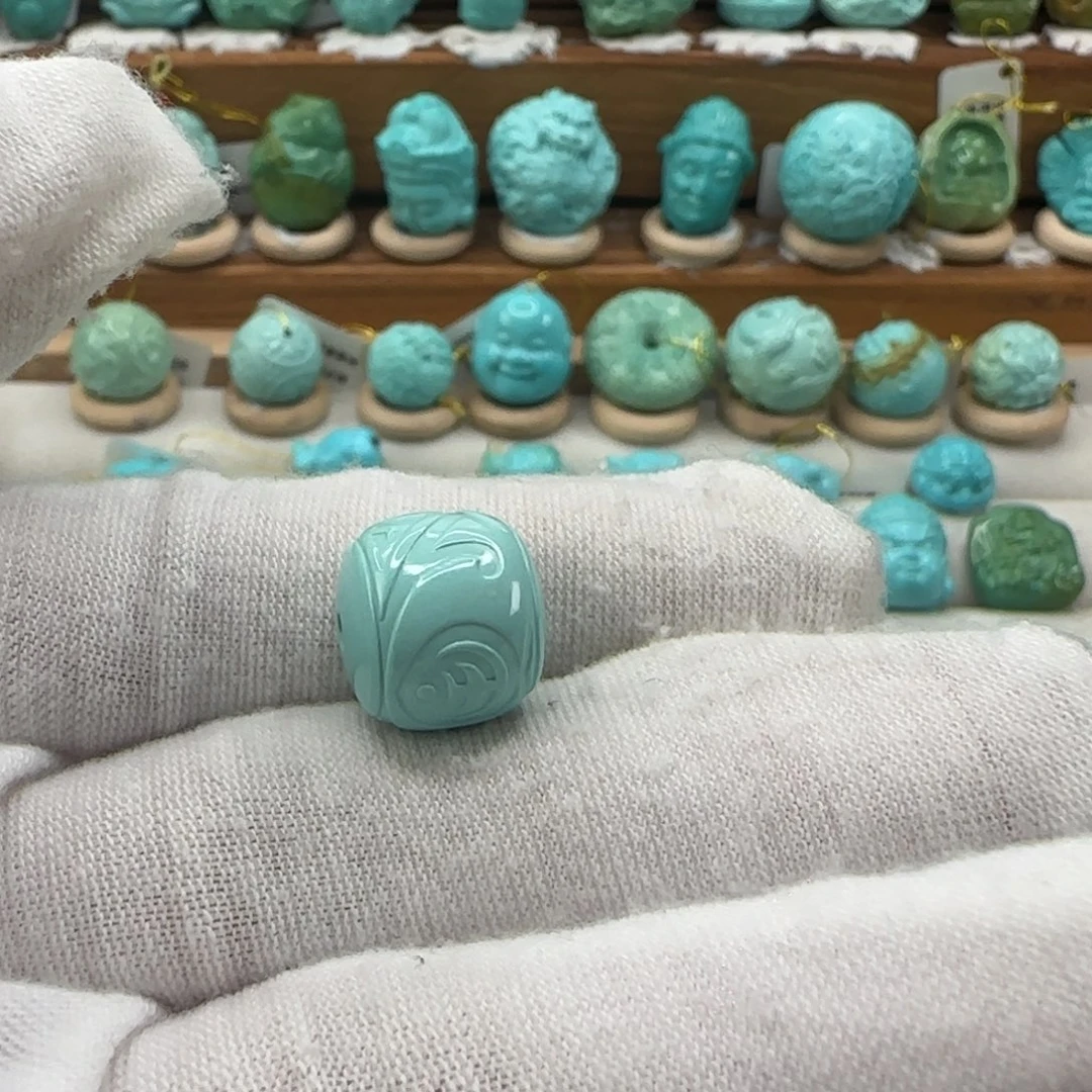 绿松石博古珠13.1mm未镶嵌