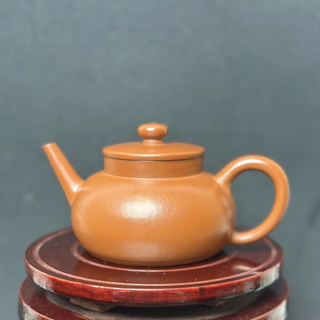 饲壶山房——朱泥云心2代150ml紫砂壶茶具泡茶壶圆壶水壶