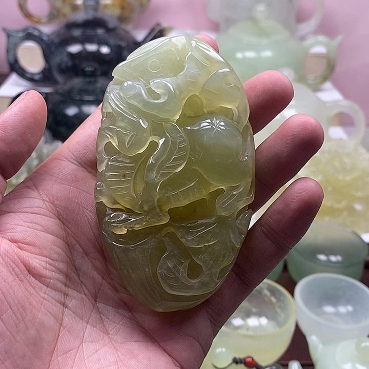 蛇纹石玉四大名玉手把未镶嵌