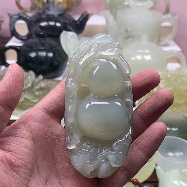 蛇纹石玉四大名玉手把未镶嵌