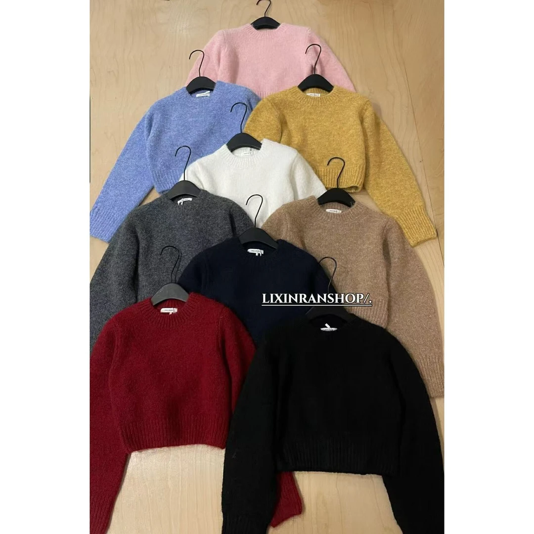 李欣然   【软软糯糯】   圆领显瘦领秋冬百搭打底针织衫#I 1211