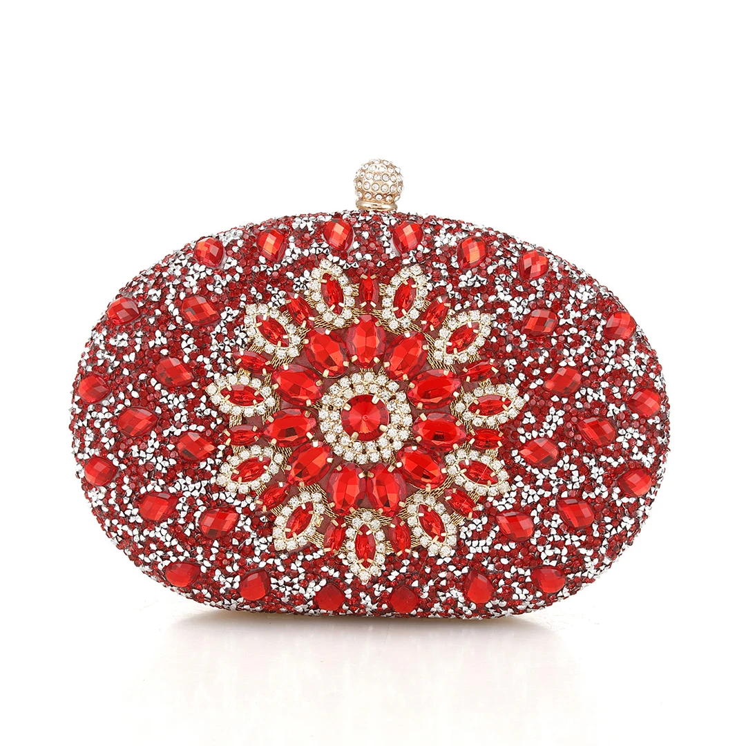 新款晚宴包欧美单肩斜挂手拿包手提包女士百搭服装镶钻女包气质