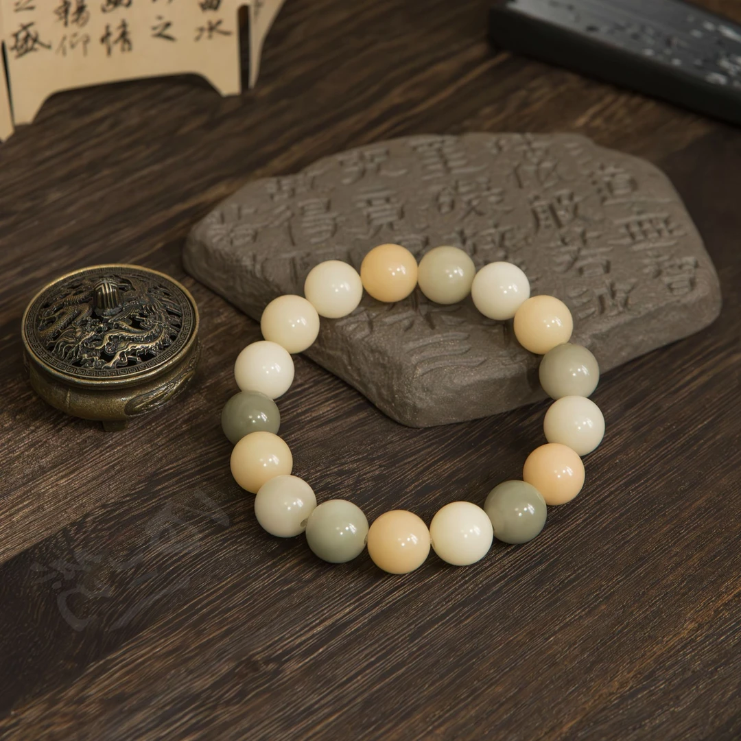 【清茉】菩提根文玩手串新中式国风单圈盘玩配饰男女礼物绕指柔