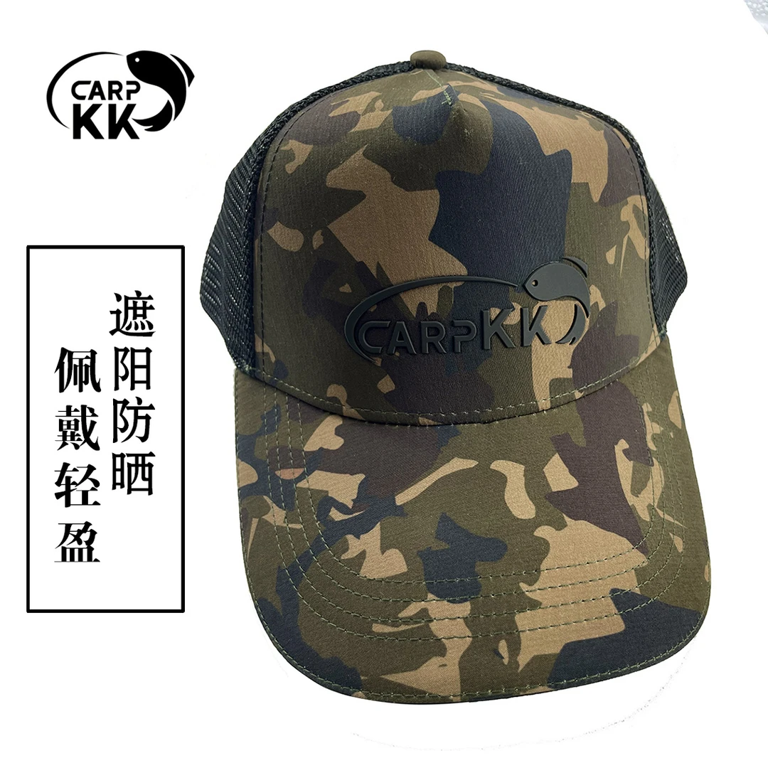 3店Carpkk防晒钓鱼帽遮阳帽透气休闲时尚刺绣路亚帽垂钓帽